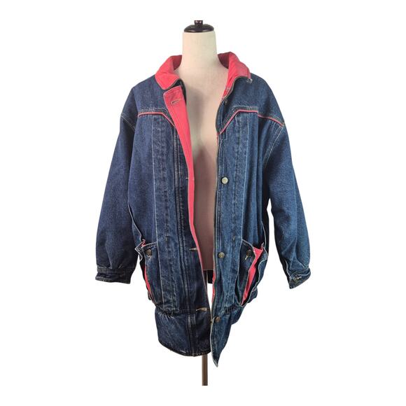 Bitterman SB II Blue Denim Flannel Lined Barn Chore Jean Vintage Jacket Coat M - Picture 2 of 5